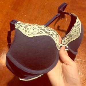 Navy blue bra